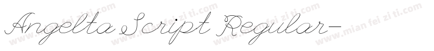 Angelta Script Regular字体转换